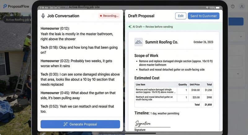 AI conversation-to-proposal generator